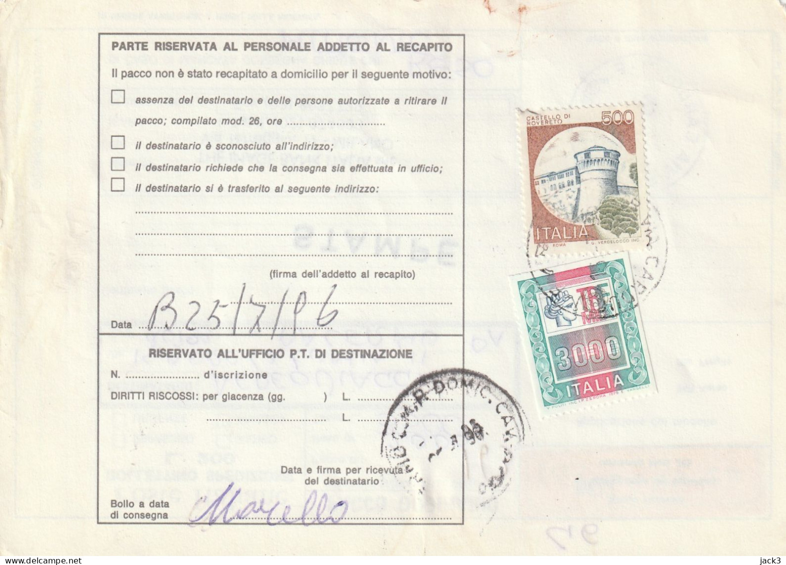 BOLLETTINO POSTALE -  ALB. - Postal Parcels