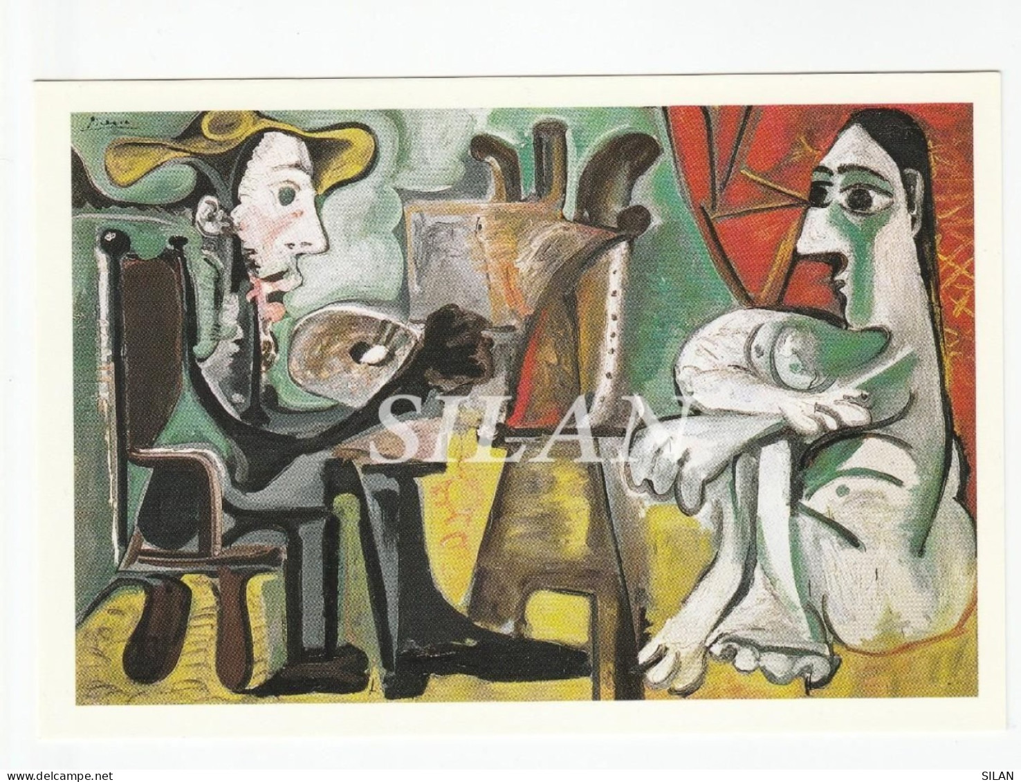 Postal Picasso, El Pintor Y La Modelo 1963, Museo Picasso Barcelona 2002/Carte Postale Picasso, Le Peintre Et Le Modèle - Pintura & Cuadros