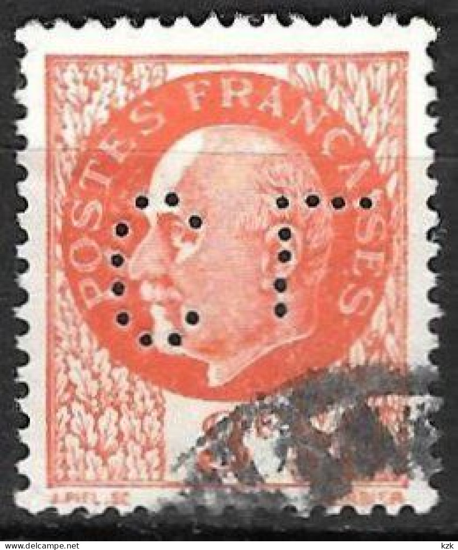 973	N°	521	Perforé	-	CL 218	-	CREDIT LYONNAIS - Used Stamps