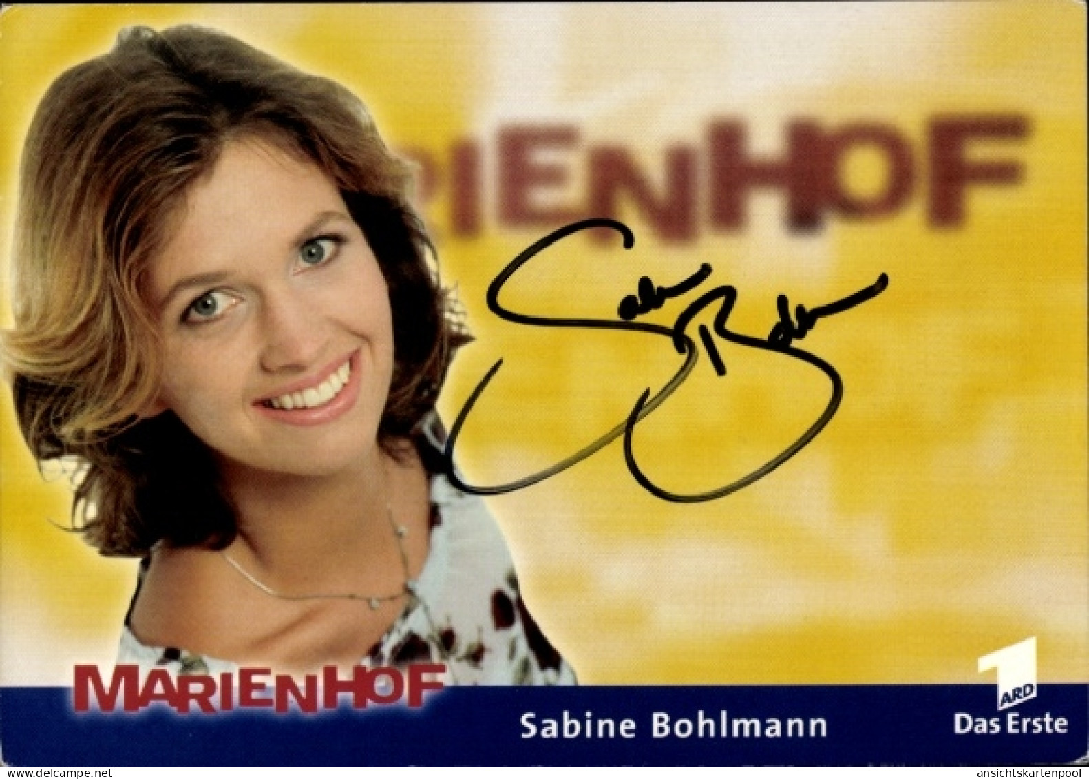 CPA Schauspielerin Sabine Bohlmann, Portrait, Autogramm, Serie Marienhof - Acteurs
