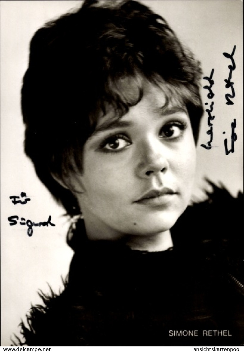 CPA Schauspielerin Simone Rethel, Portrait, Autogramm - Acteurs