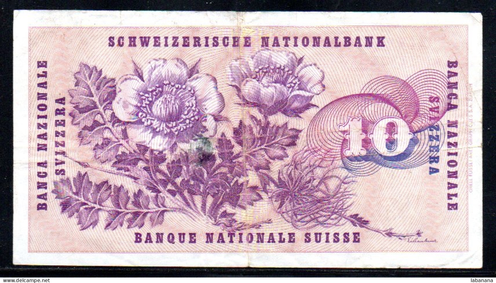 659-Suisse 10fr 1972 Série 77G - Svizzera