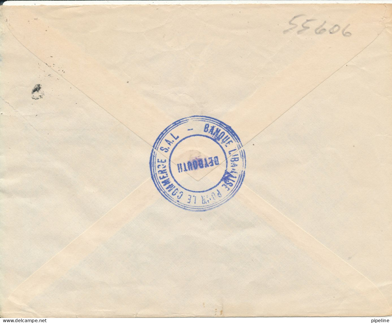 Lebanon Registered Bank Cover Sent Air Mail To Denmark  15-7-1972 Topic Stamps - Lebanon