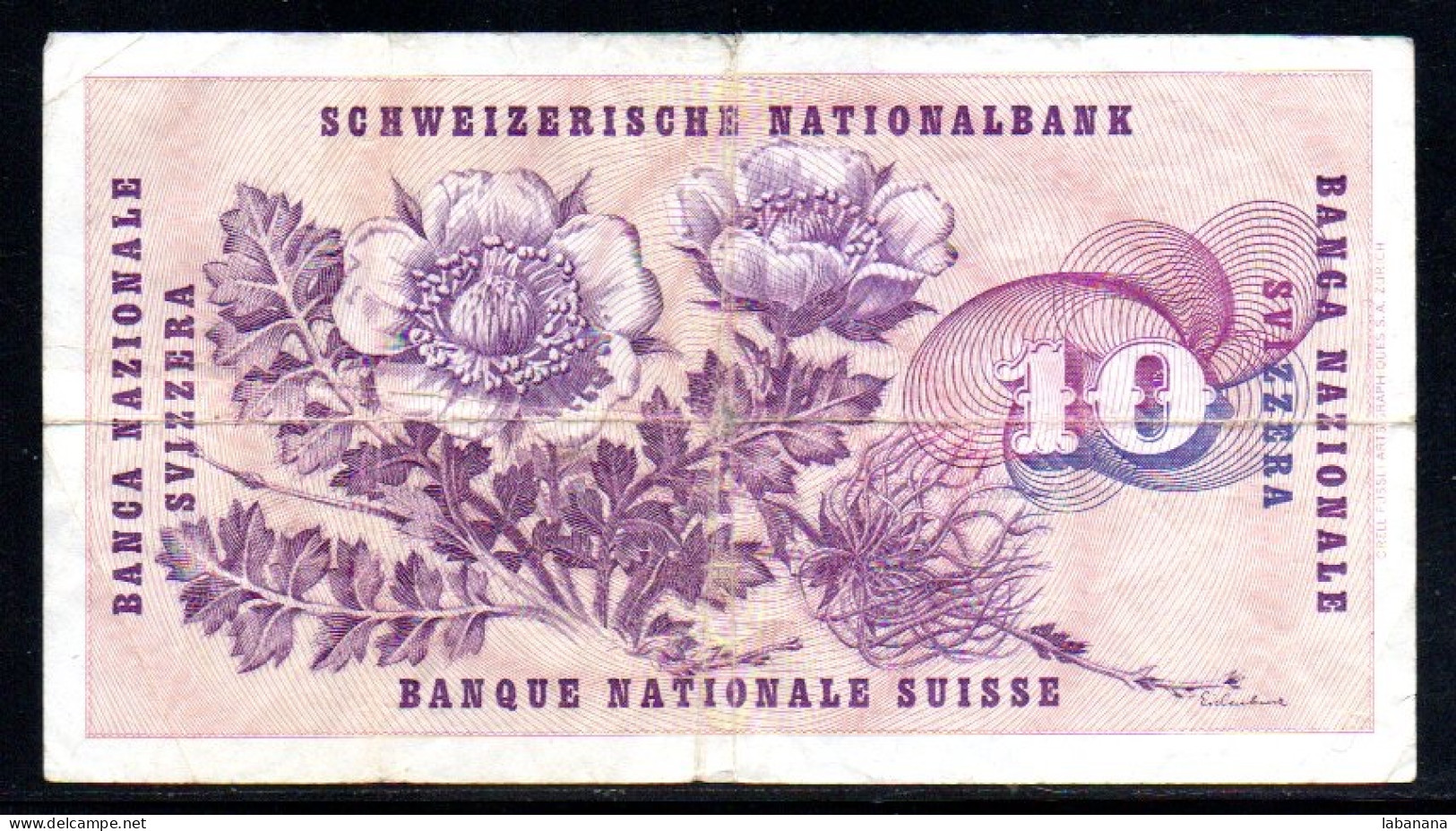 659-Suisse 10fr 1973 Série 85W - Suiza