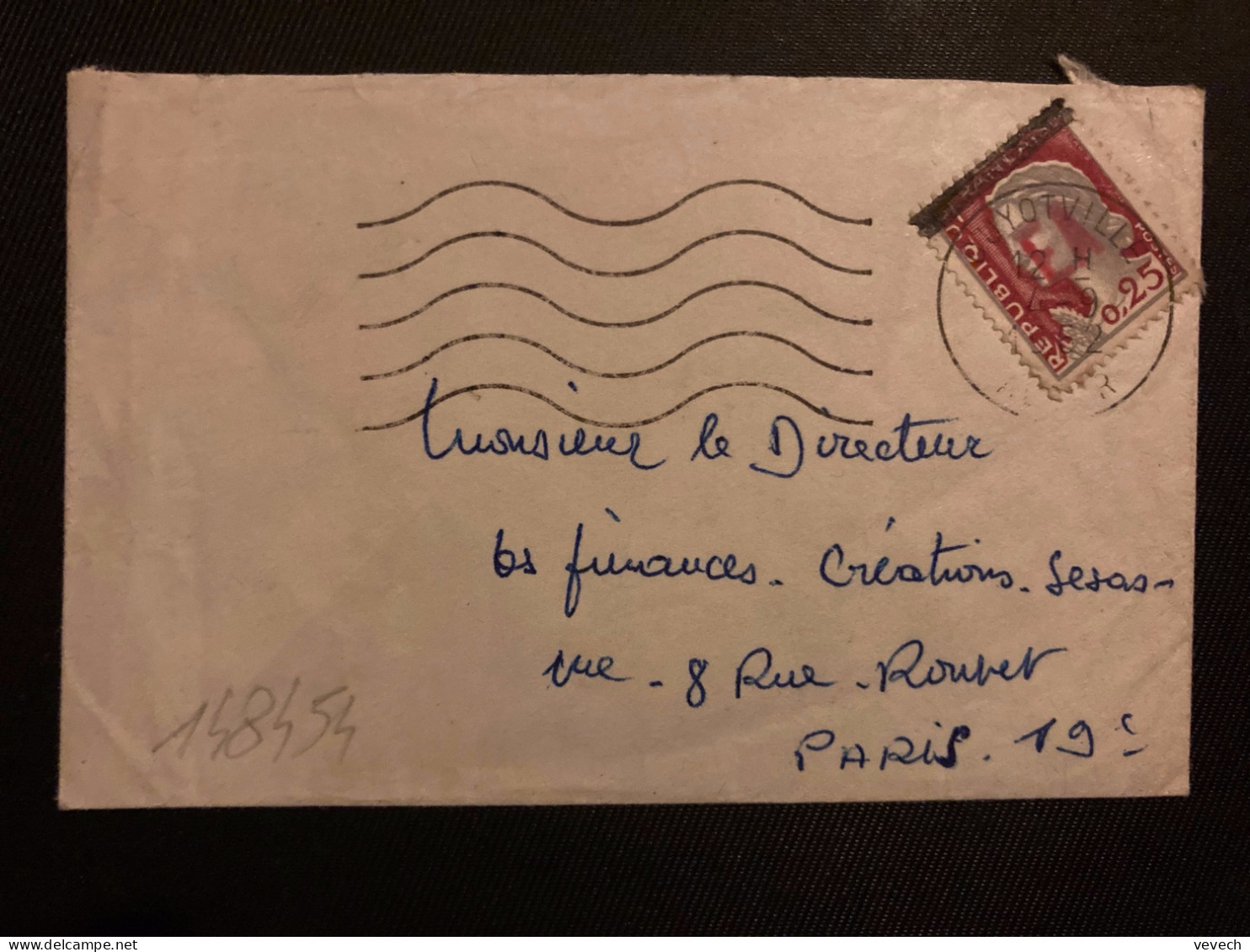 LETTRE MIGNONNETTE TP M DE DECARIS 0,25 Surch.EA  OBL.MEC.4-9 1962 GUYOTVILLE ALGER - Briefe U. Dokumente