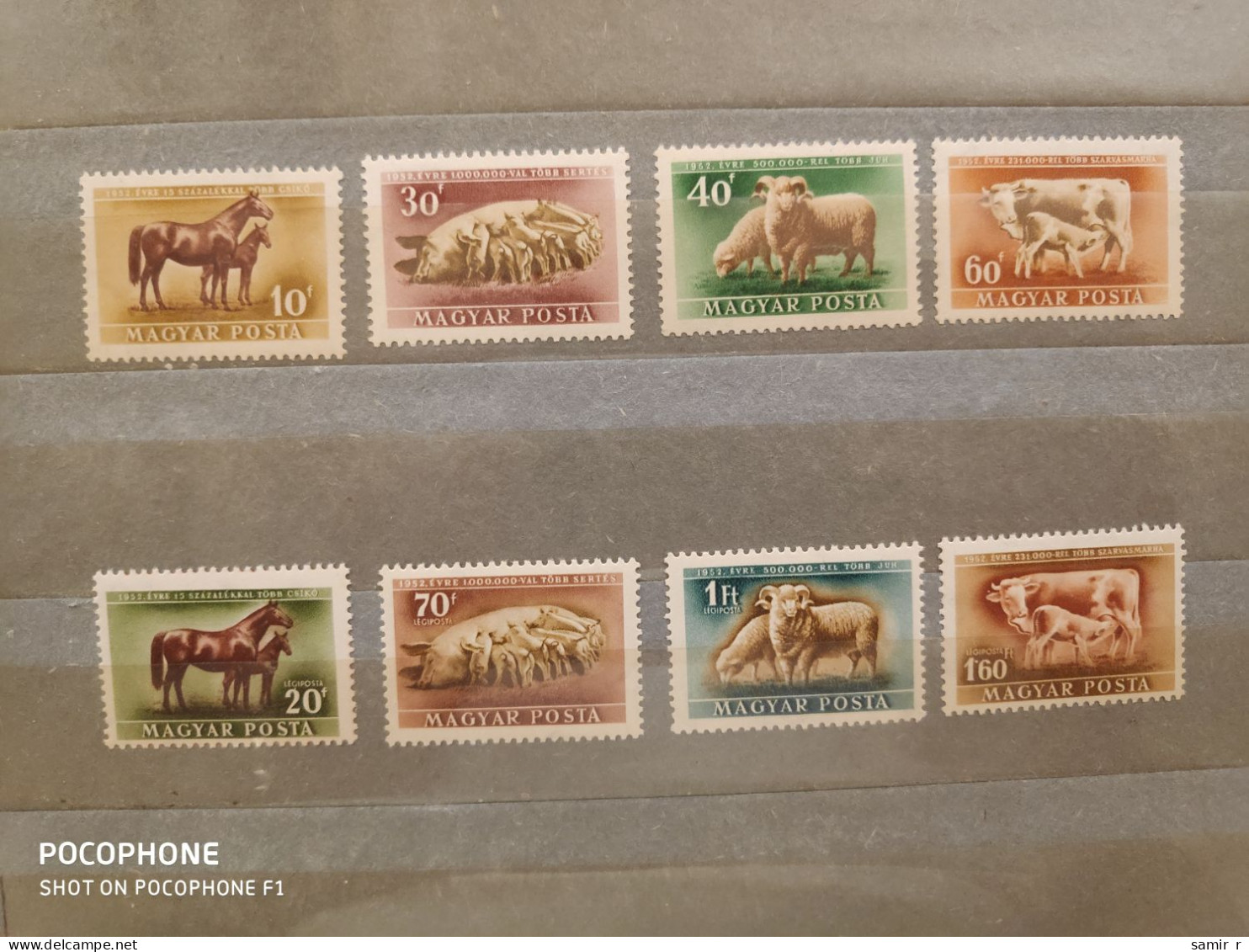 1951	Hungary	Animals (F91) - Ongebruikt