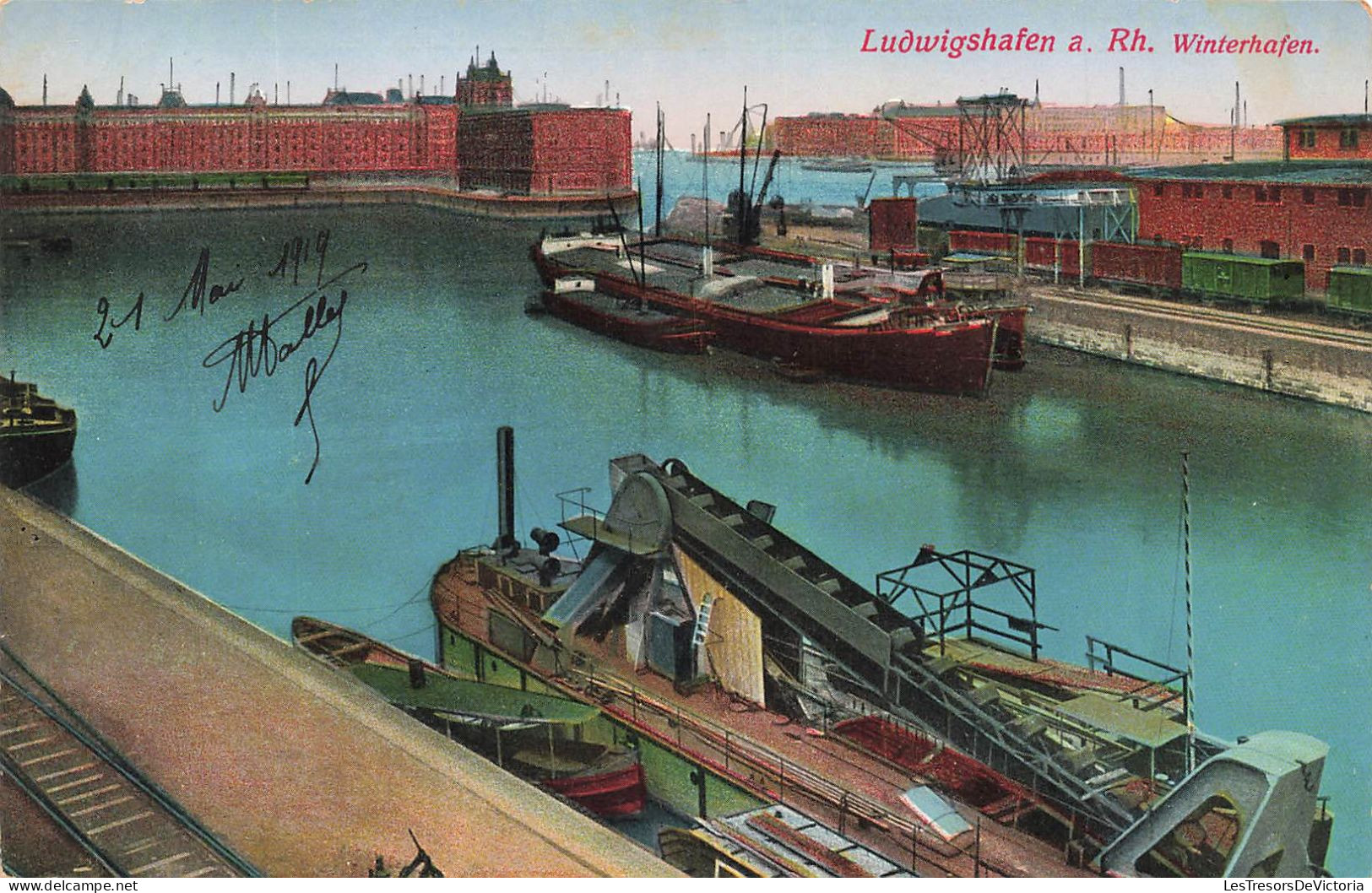 ALLEMAGNE - Ludwigshafen A. Rh. - Winterhafen - Colorisé - Carte Postale Ancienne - Ludwigshafen