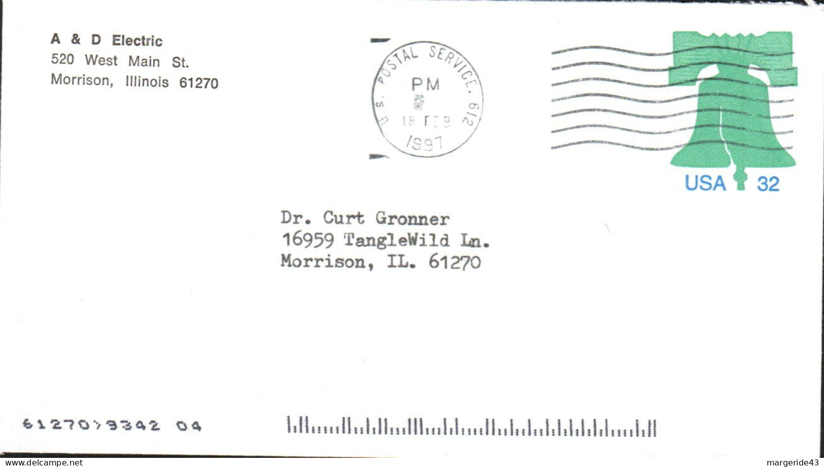 USA ETATS UNIS ENTIER LETTRE 1997 - Covers & Documents