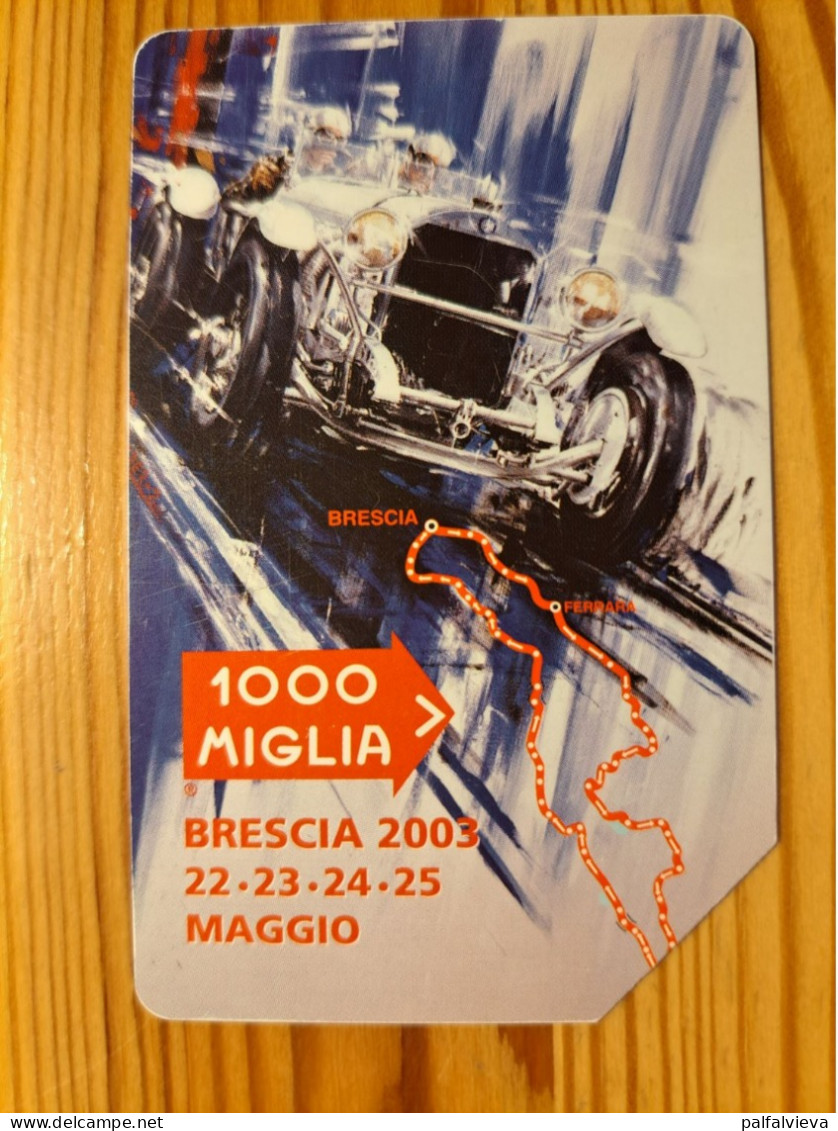 Phonecard Italy - 1000 Miglia, Car - Public Advertising