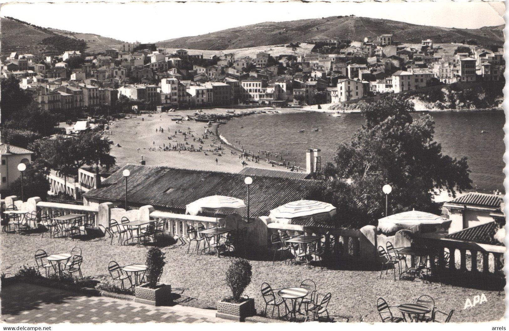 FR66 BANYULS SUR MER - APA 105- La Plage Prise De La Terrasse De L'hôtel Miramar - Belle - Banyuls Sur Mer