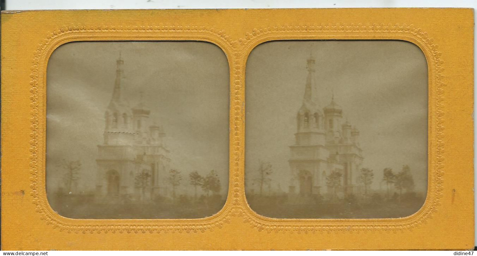 PHOTOS STÉRÉOSCOPIQUES Transparentes Colorisées PETERHOFF - Eglise De L'impératrice - Stereoscopic