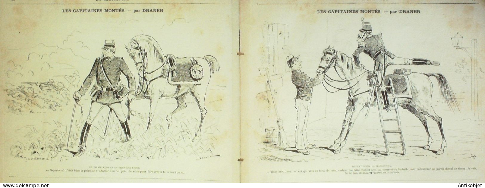 La Caricature 1882 N°116 Papas Terribles Caran D'Ache Capitaine Montès Draner Carpentras Trock Quidam - Revistas - Antes 1900