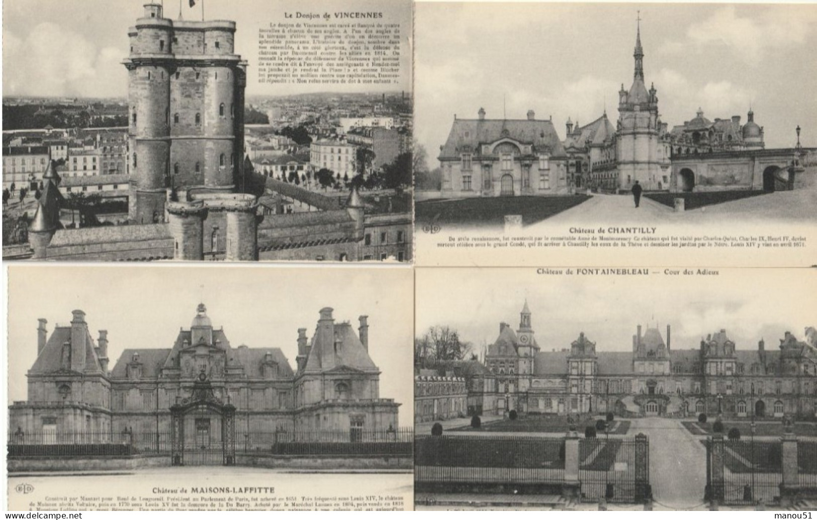 CHATEAUX De France - Lot De 24 CPA - Castles