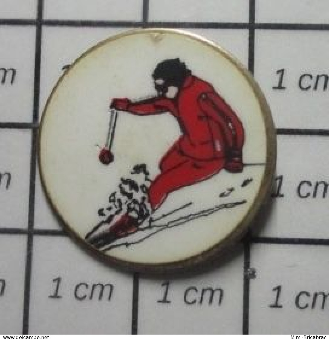 1618c Pin's Pins / Beau Et Rare / SPORTS / SKI SKIEUR SLALOM - Wintersport