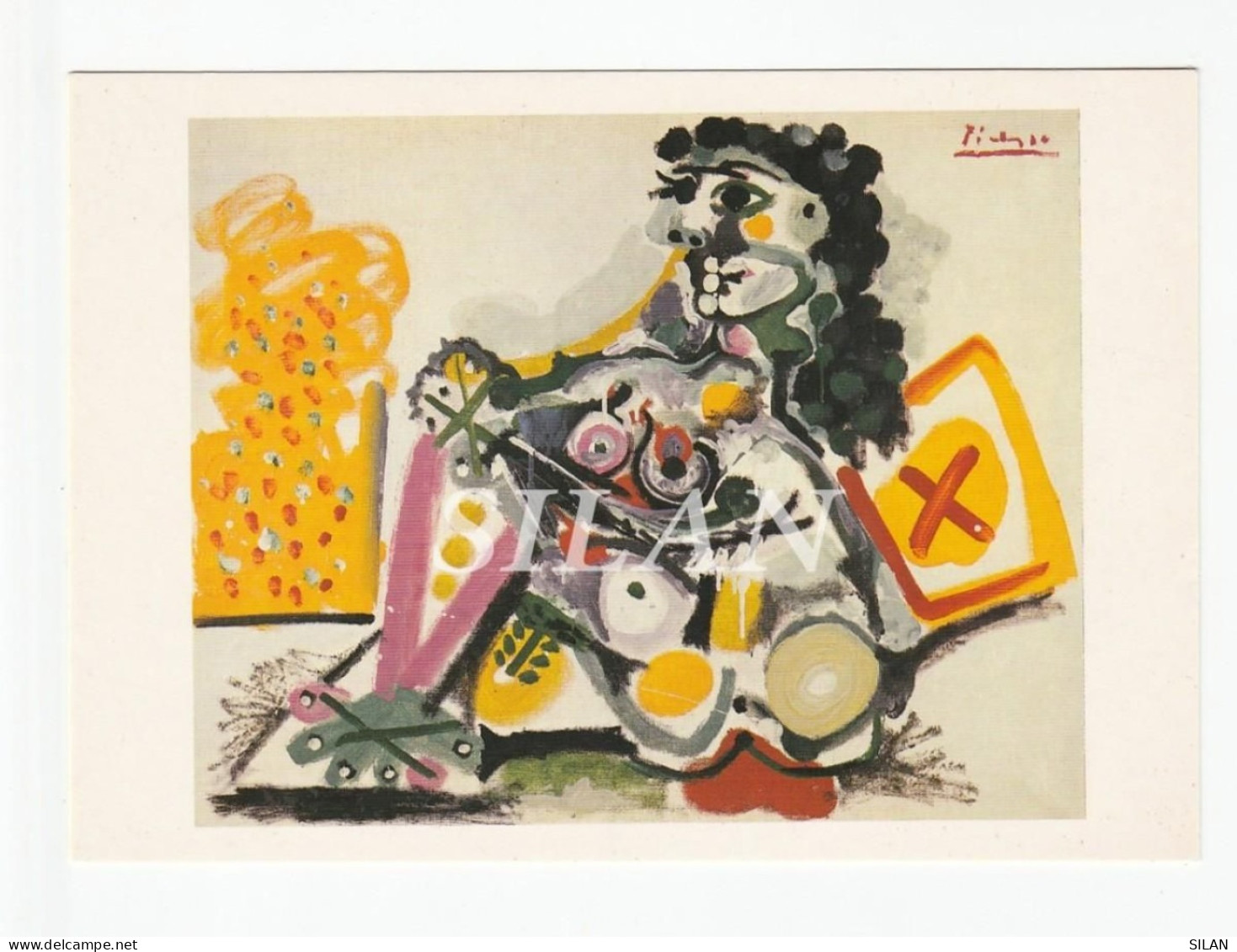 Postal Picasso, El Cazador Abstracto, Impresa En Italia 1997 - Carte Postale Picasso, Le Chasseur D'abstraction - Pintura & Cuadros