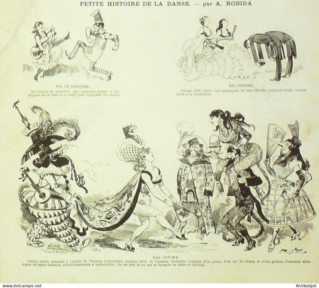 La Caricature 1882 N°117 Feu Mabille La Danse Robida - Magazines - Before 1900