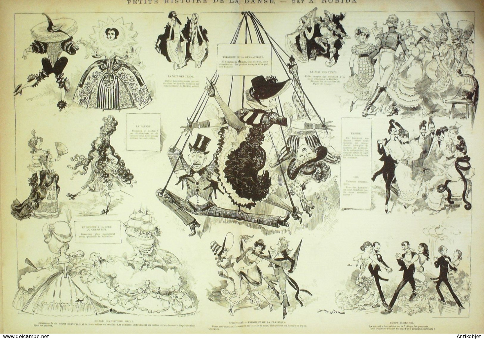 La Caricature 1882 N°117 Feu Mabille La Danse Robida - Tijdschriften - Voor 1900