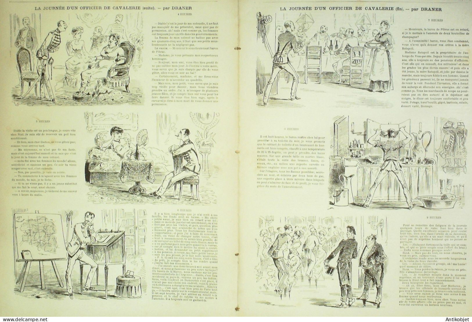 La Caricature 1882 N°118 Journbée D'officier De Cavalerie Draner - Zeitschriften - Vor 1900