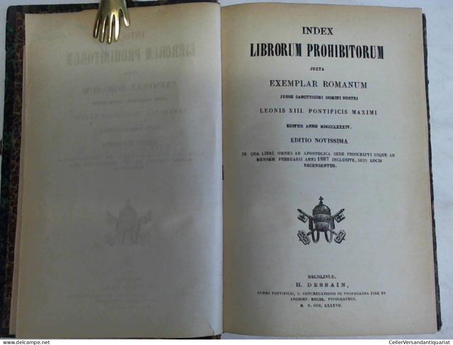 Index Librorum Prohibitorum Juxta Exemplar Romanum Jussu Sanctissimi Domini Nostri Leonis XIII. Pontificis Maximi Von... - Non Classificati