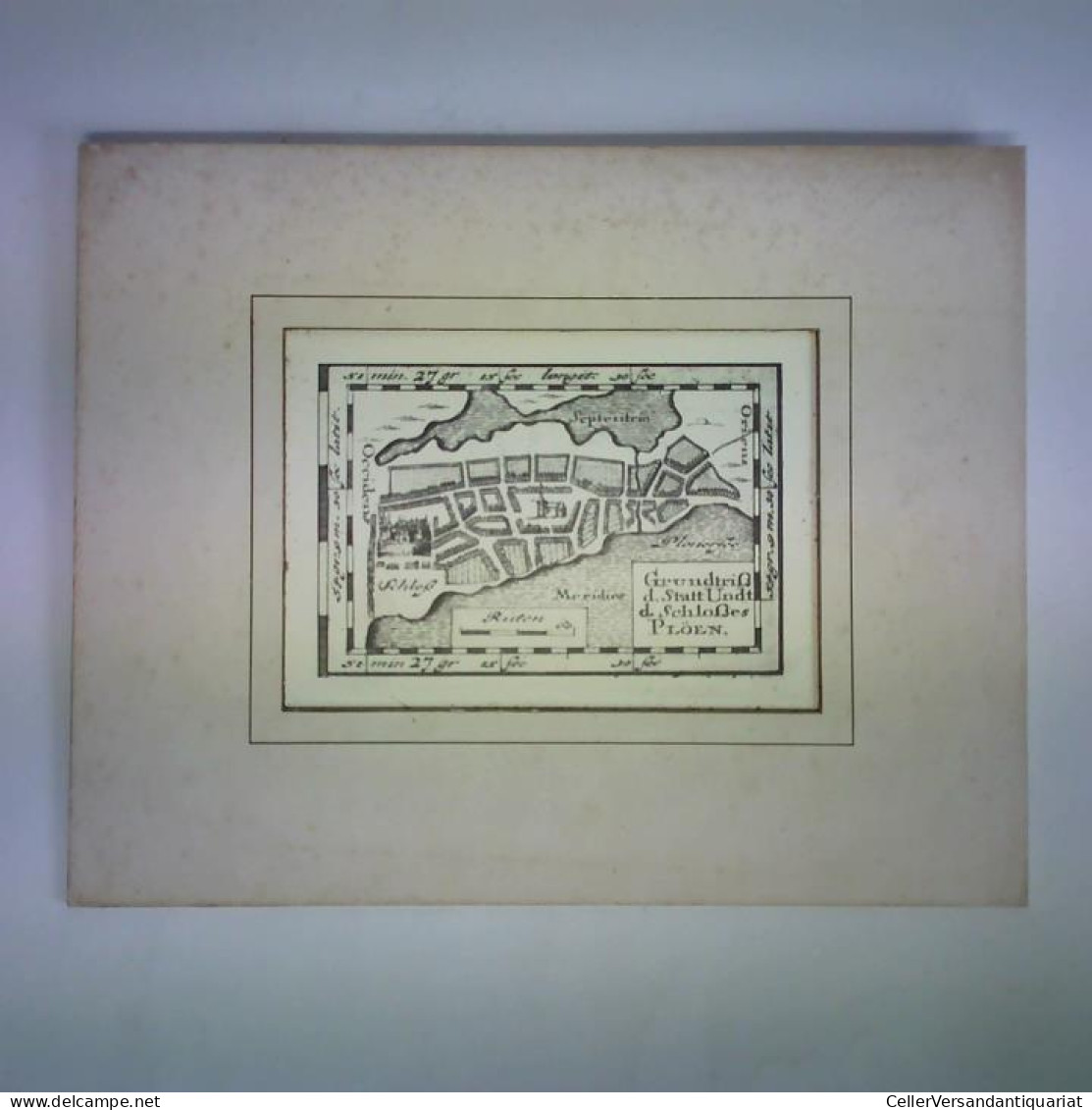 Grundtriß D. Statt Undt D. Schloßes Plöen - Kupferstich Von (Plön / Schleswig-Holstein) - Non Classés