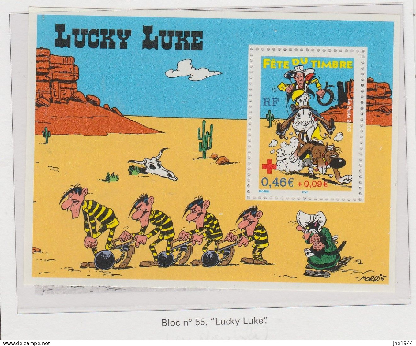France Bloc N° 55 Lucky Luke - Mint/Hinged