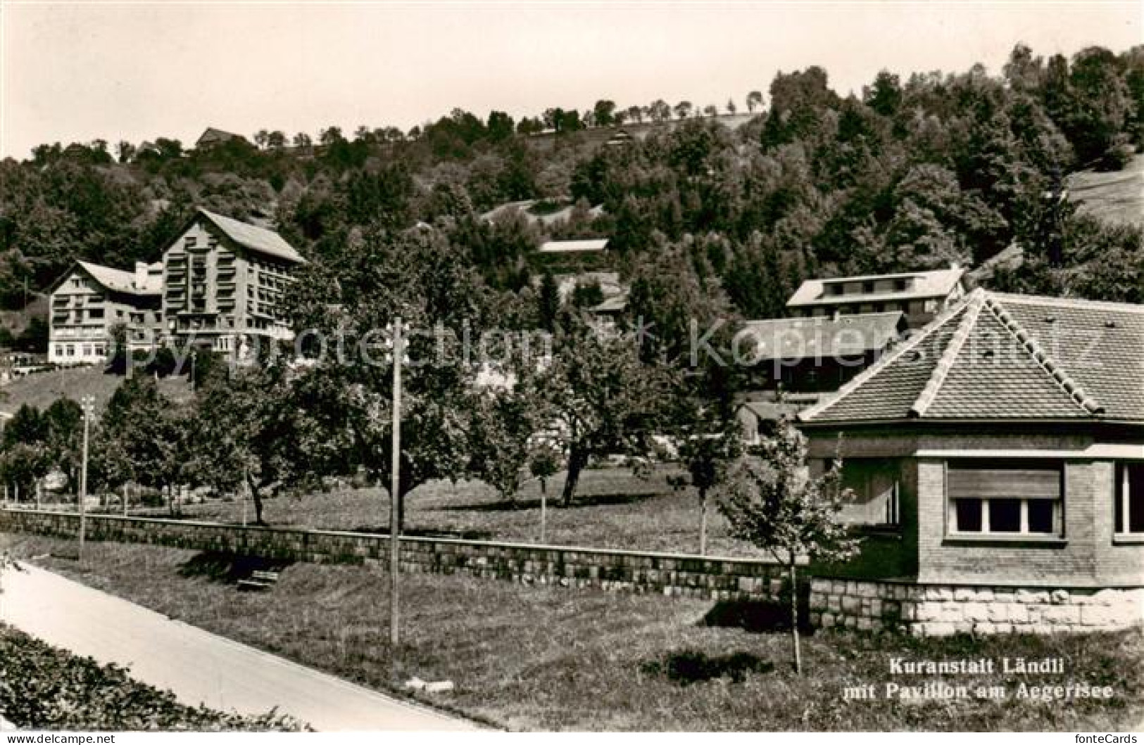 13831483 Oberaegeri Ober-Aegeri ZG Kuranstalt Laendli Mit Pavillon Am Aggersee  - Autres & Non Classés