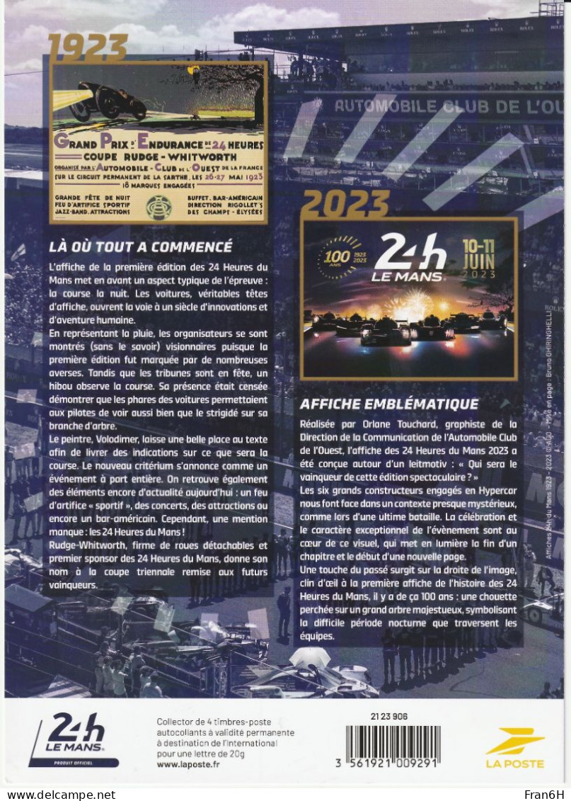 Collector 2023 - 24h Du Mans - 4 TVP Monde - Neuf - Autoadhesif - Autocollant - Collectors