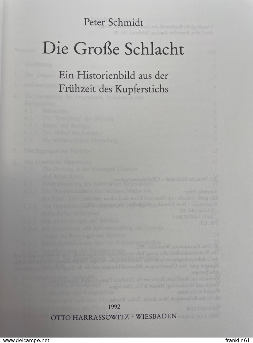 Die Grosse Schlacht : Ein Historienbild Aus Der Frühzeit Des Kupferstichs. - Altri & Non Classificati