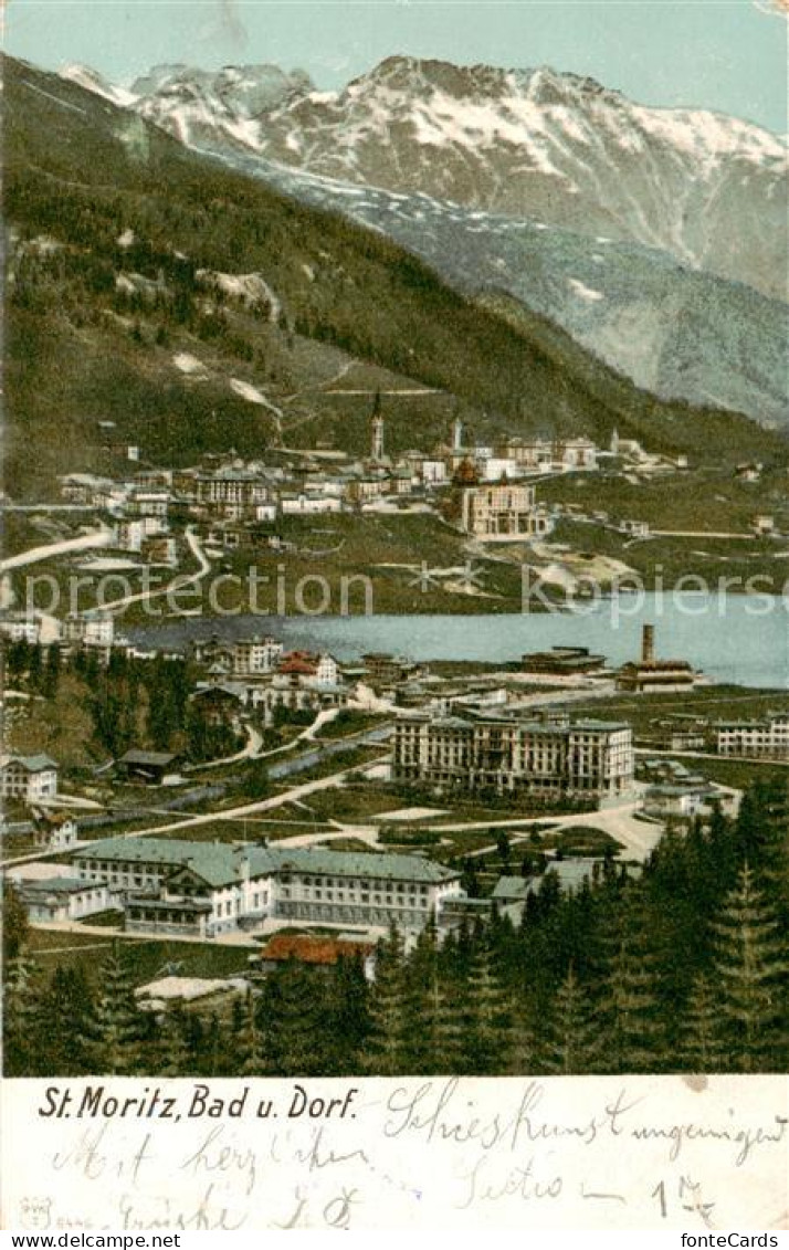 13831234 St Moritz Bad GR Und Dorf Panorama St Moritz Bad GR - Andere & Zonder Classificatie