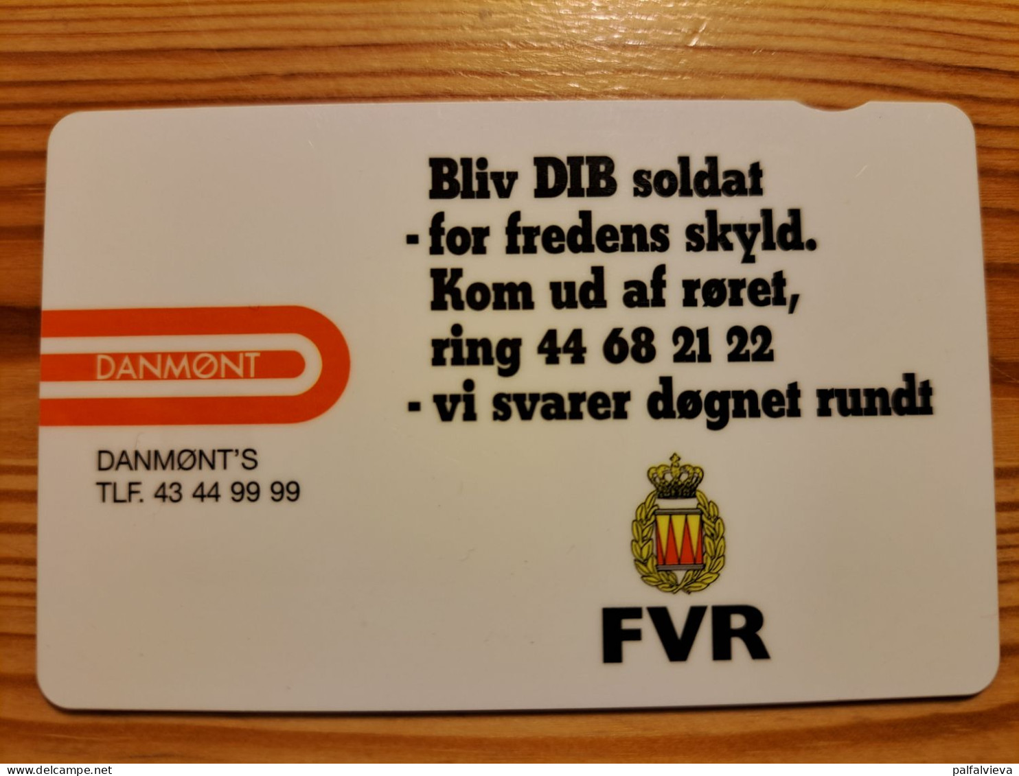 Phonecard Denmark, Danmont - FVR, Military, Army - Danemark