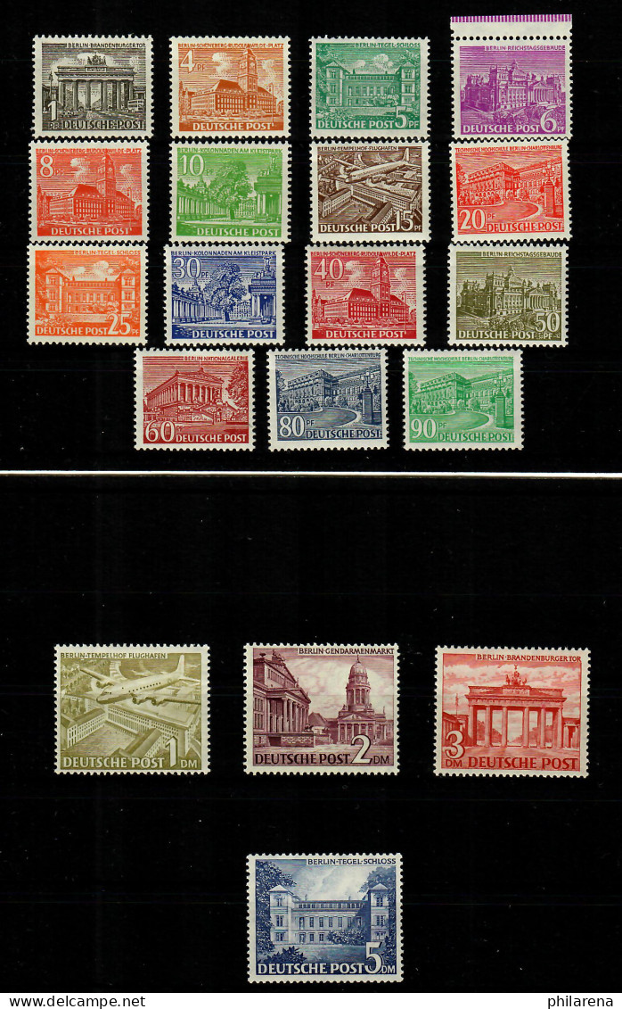 Berlin: MiNr. 42-60, Postfrisch, ** - Unused Stamps