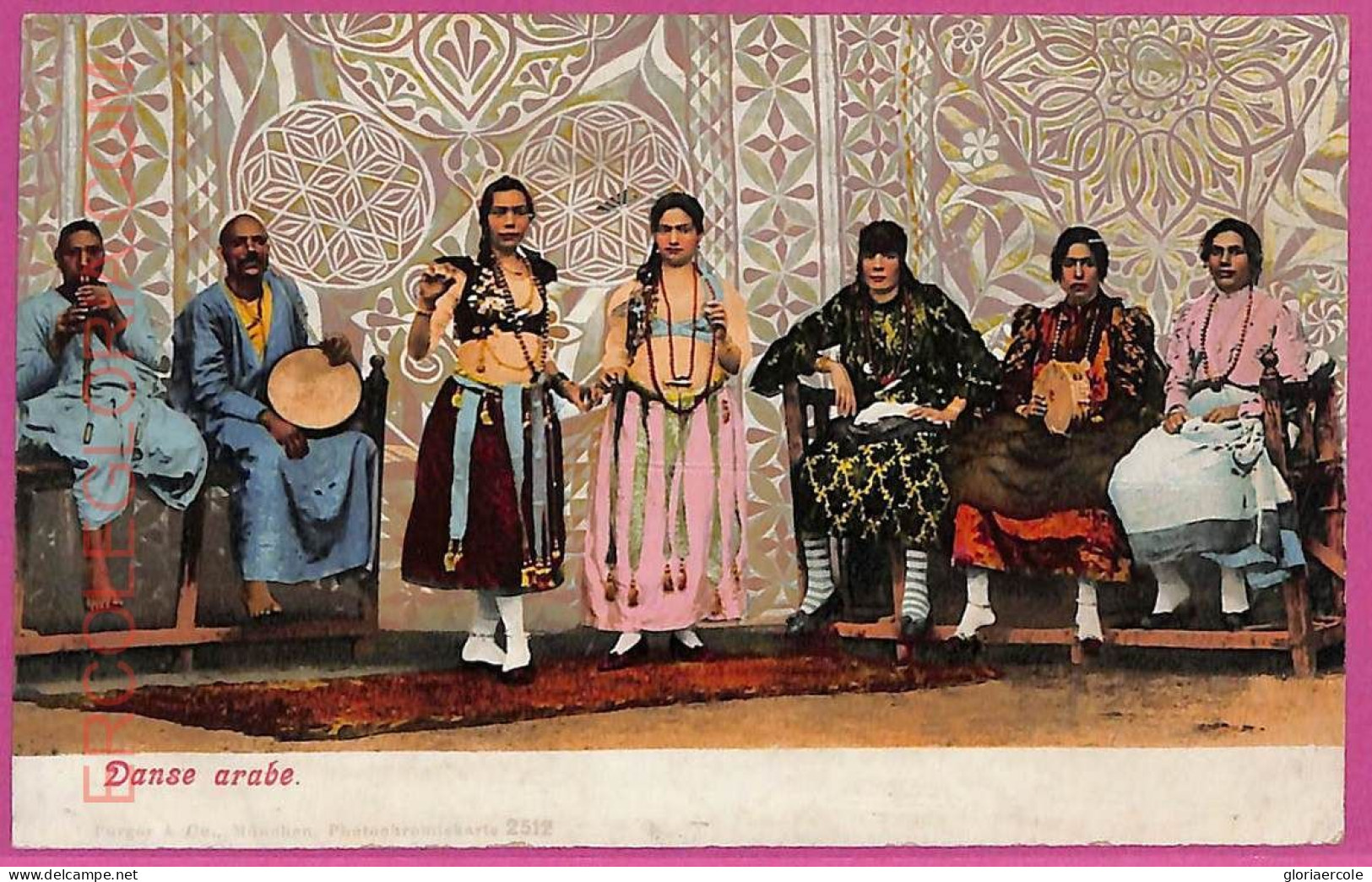 Ag2696 - EGYPT - VINTAGE POSTCARD  - Dance Arabe, Costumes - 1903 - Vestuarios