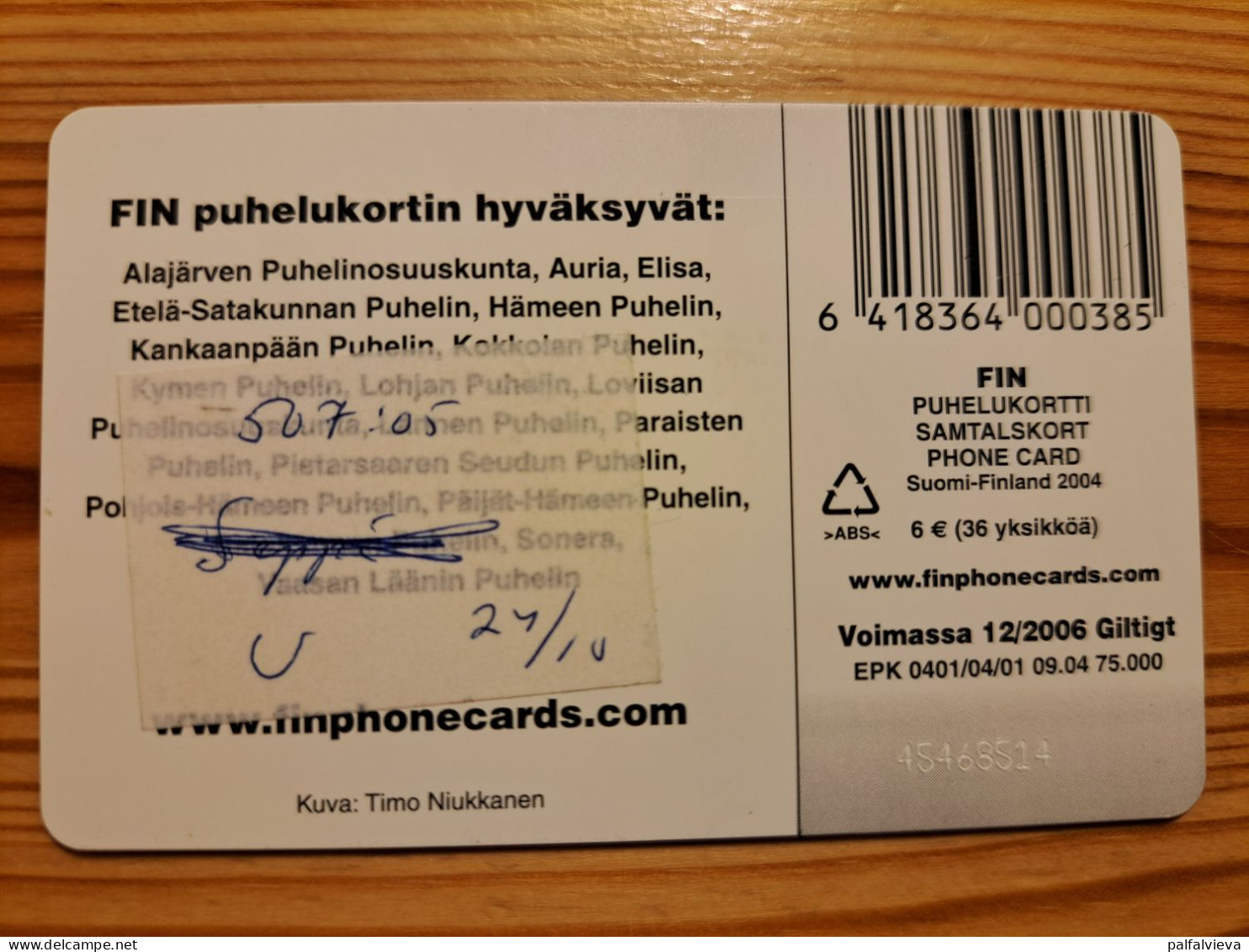 Phonecard Finland - Lake In The Wilds - Finland