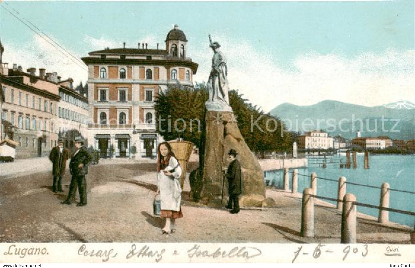 13831042 Lugano Lago Di Lugano TI Quai  - Autres & Non Classés