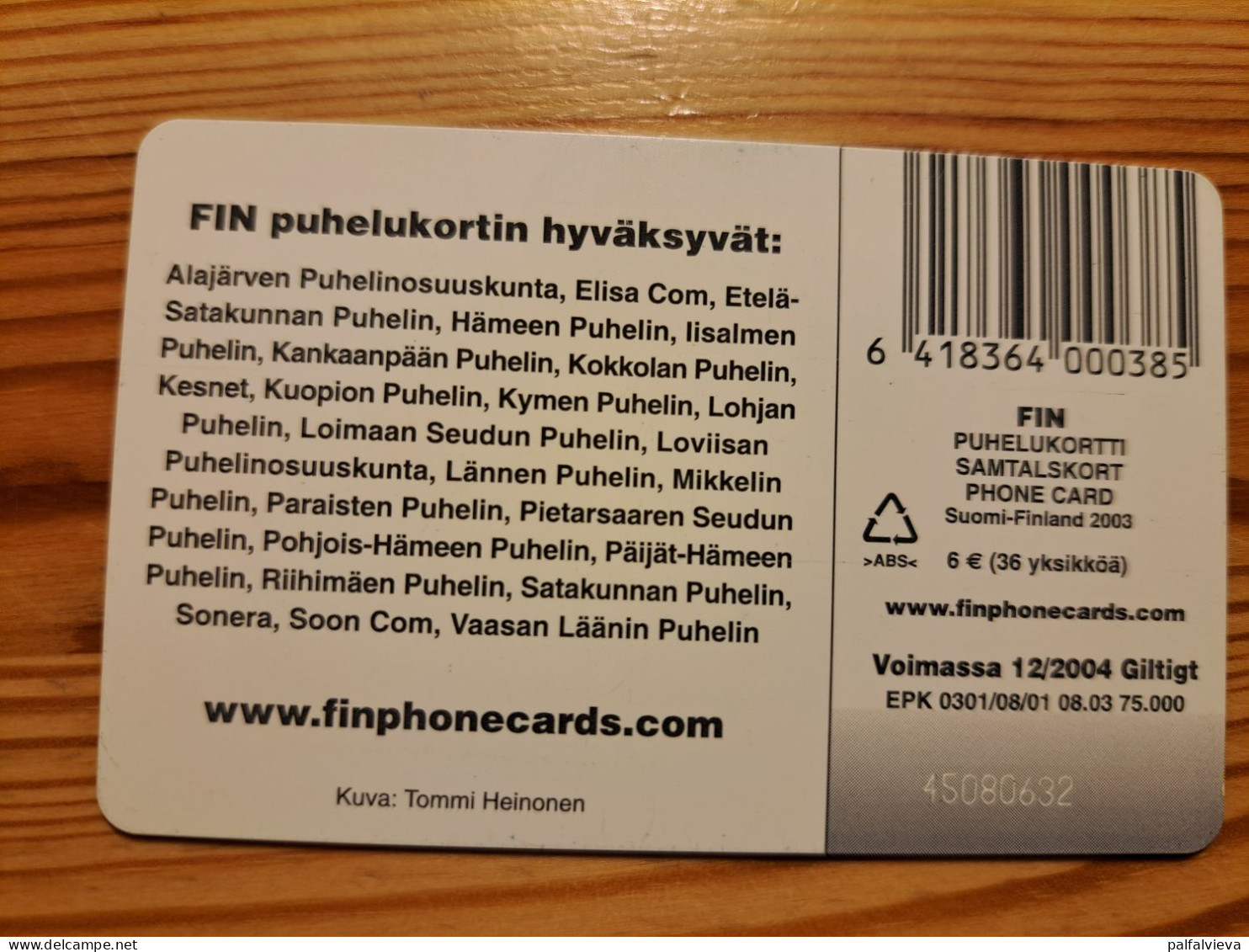 Phonecard Finland - Mushroom - Finlande