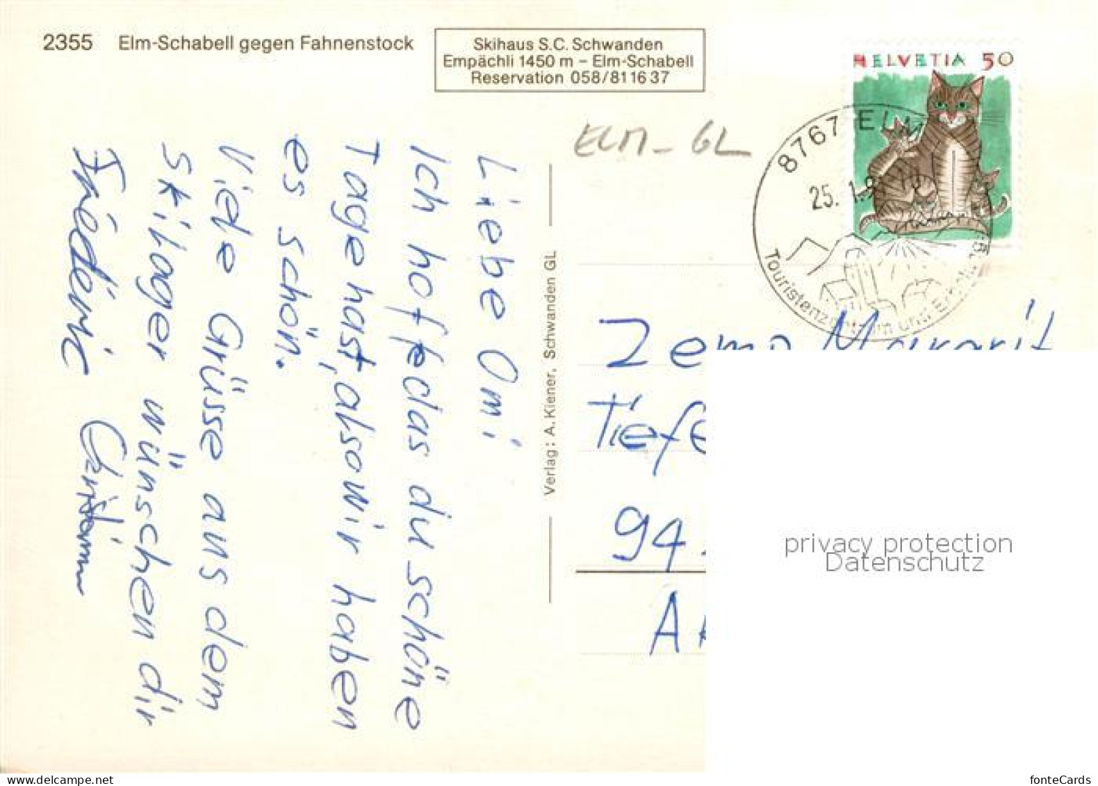 13829524 Schabell Elm  GL Mit Fahnenstock  - Sonstige & Ohne Zuordnung