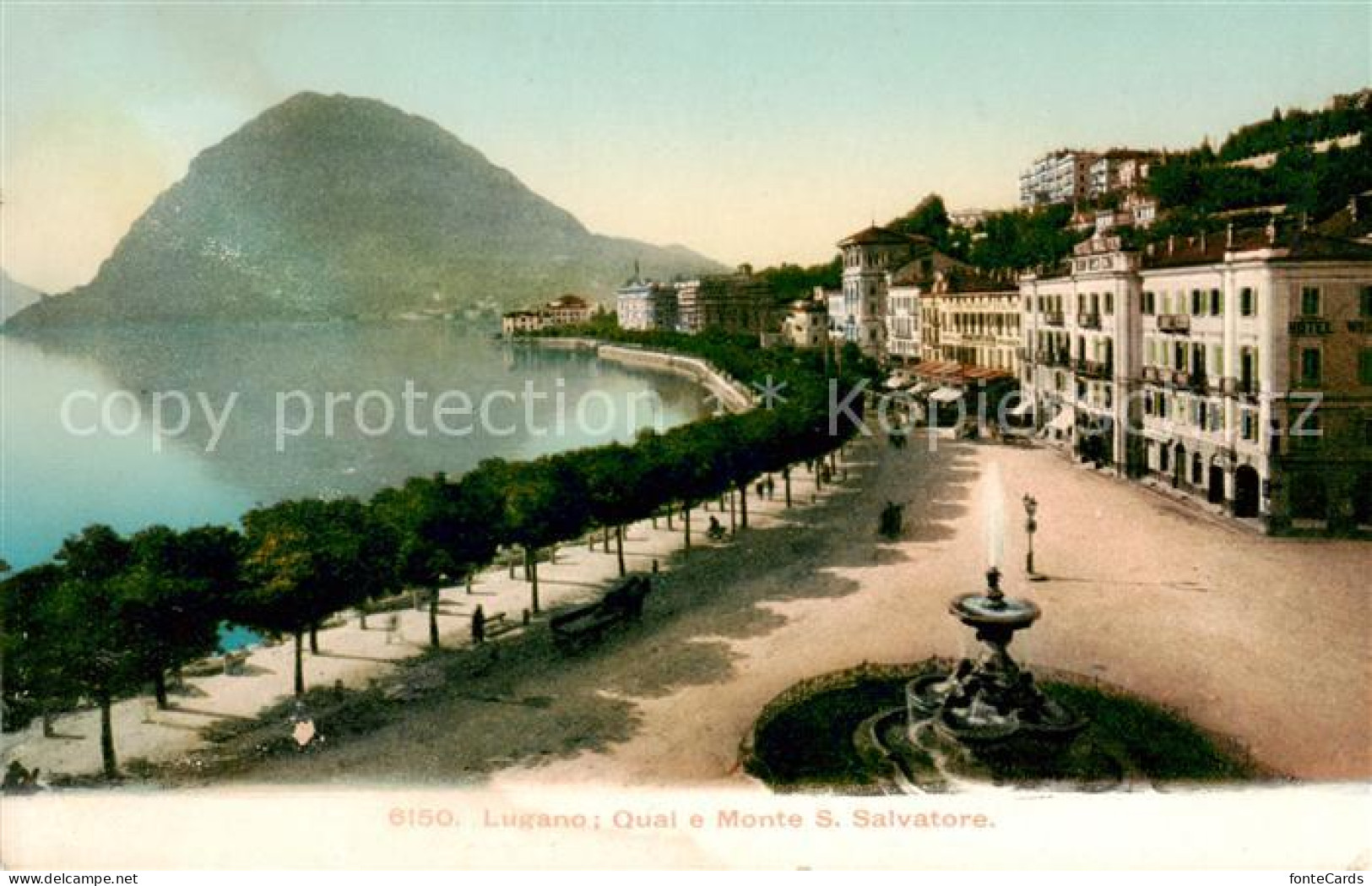 13828554 Lugano Lago Di Lugano TI Quai E Monte San Salvatore  - Autres & Non Classés