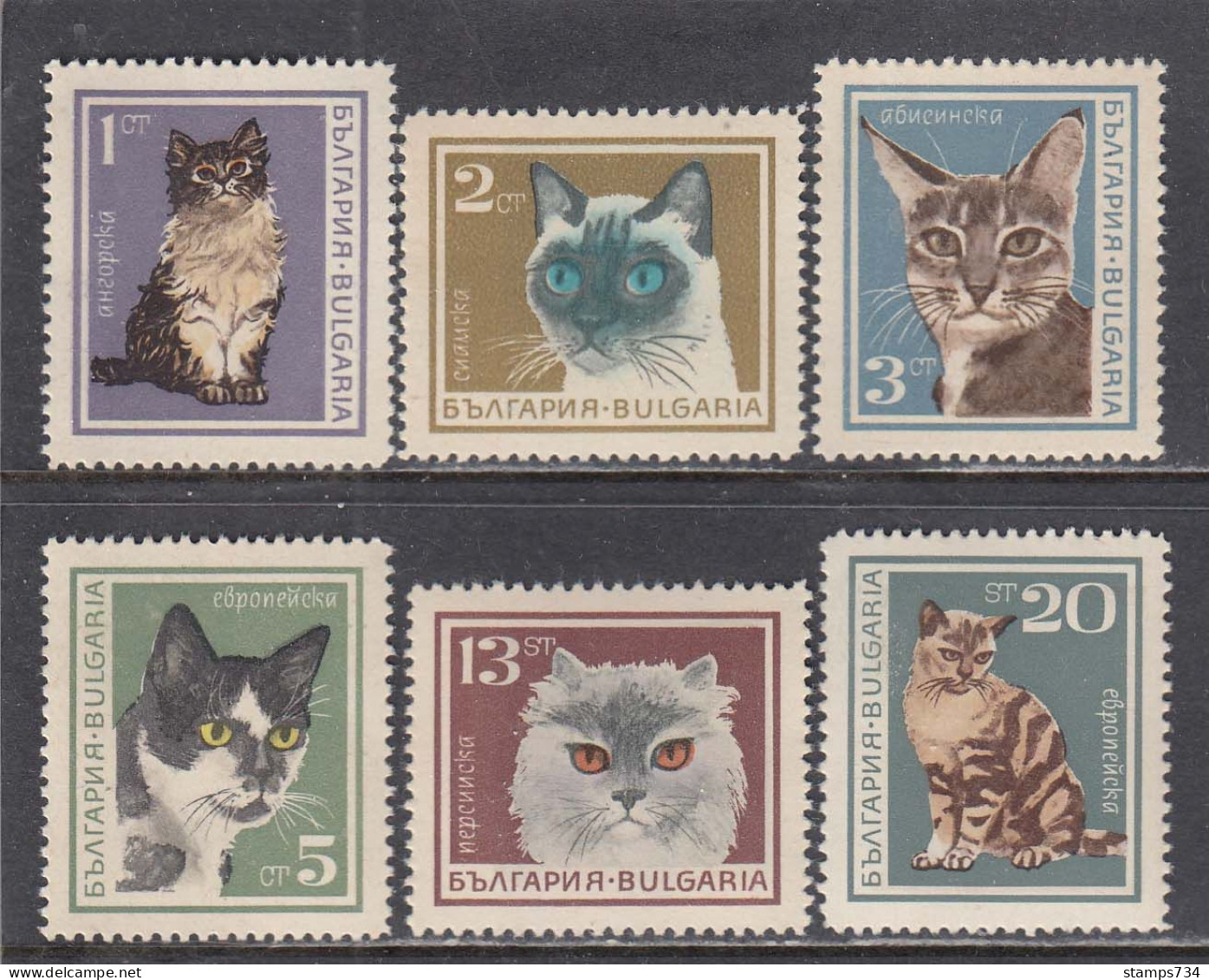 Bulgaria 1967 - Cats, Mi-Nr. 1717/22, MNH** - Nuevos