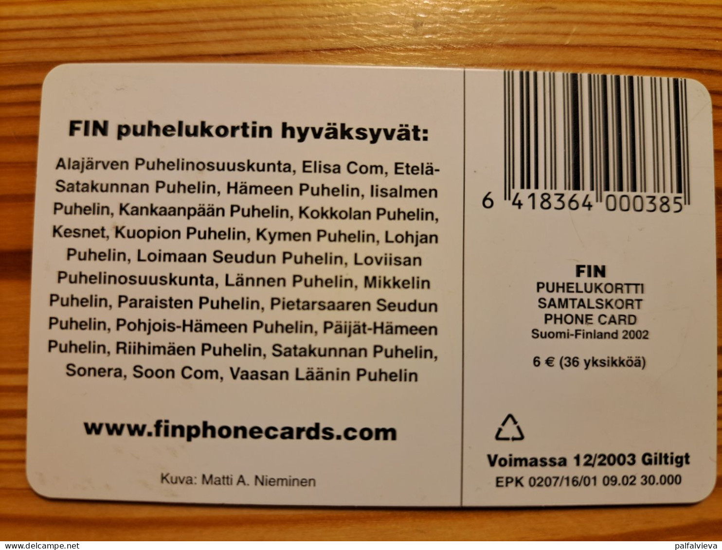 Phonecard Finland - Rabbit - Finlande