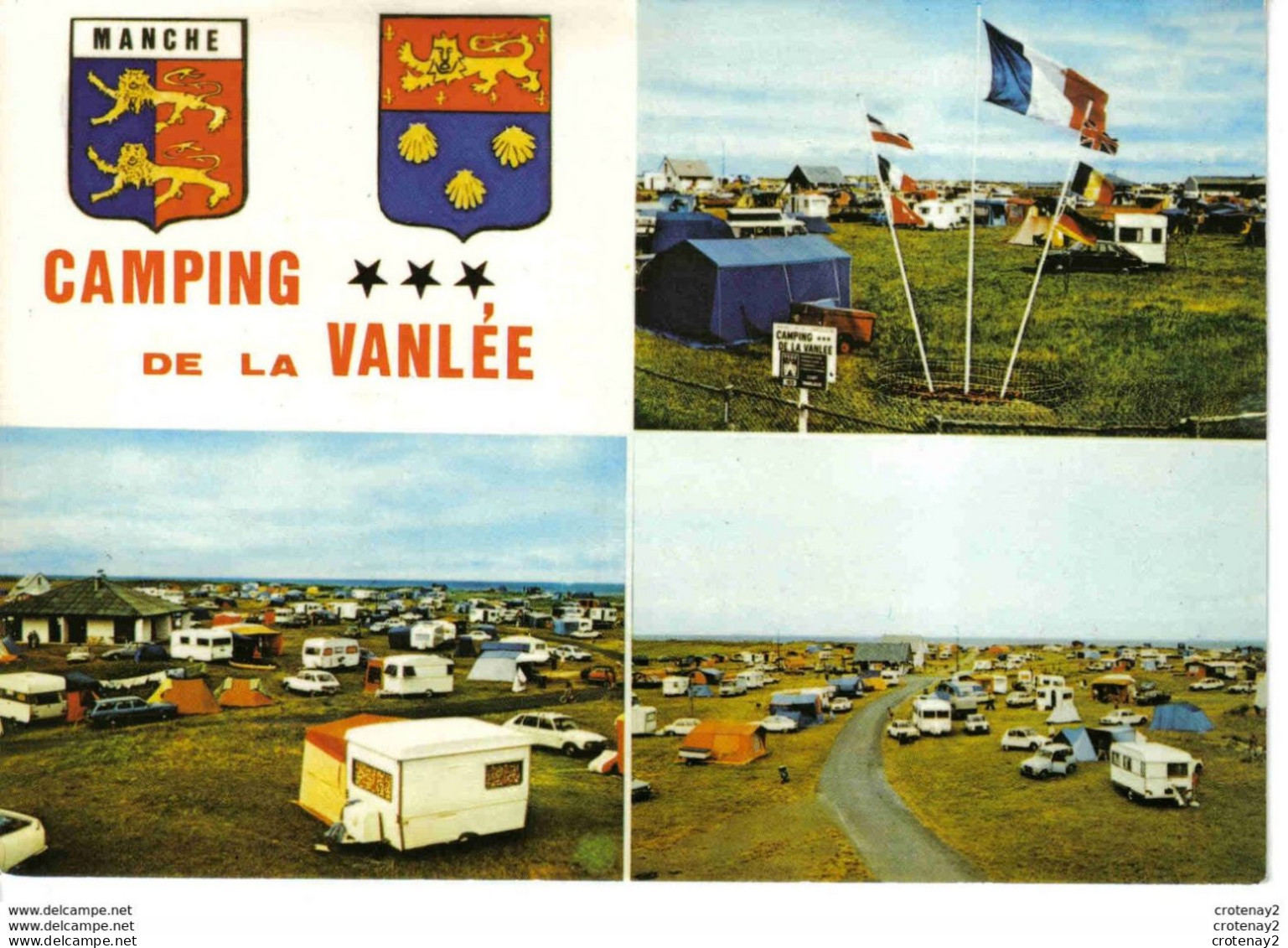50 BREHAL BRICQUEVILLE SUR MER N°43 Le Camping De La VANLEE Caravanes Tentes Renault 4L R16 VOIR DOS - Brehal