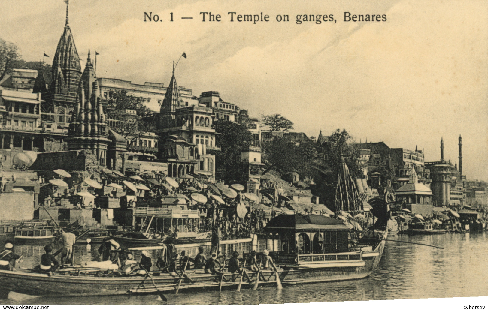 The Temple Onganges, Benares - India