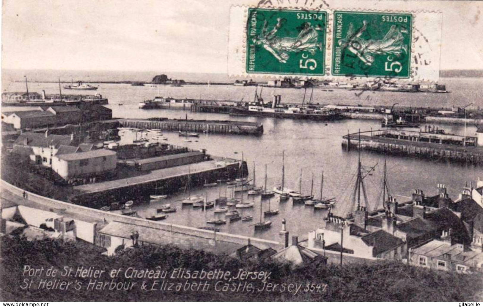 U.K - JERSEY -   Port De St Helier Et Chateau Elisabethe - Autres & Non Classés