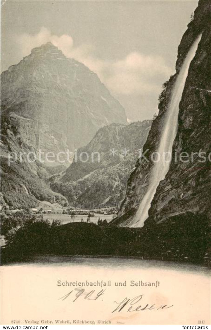 13828344 Schreienbachfall Selbsanft GL Panorama  - Sonstige & Ohne Zuordnung