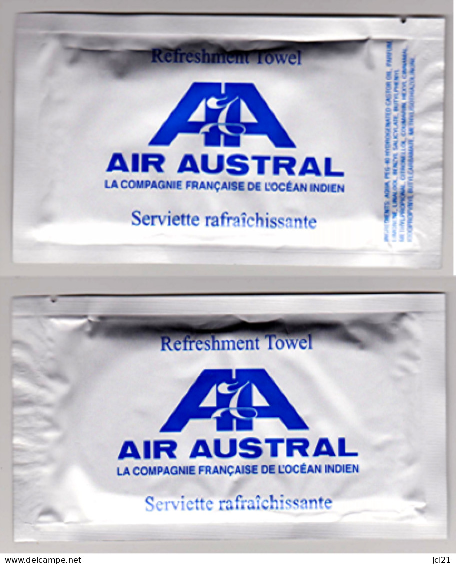 Serviette Rafraîchissante " AIR AUSTRAL " (scann Recto Verso)_Di027 - Other & Unclassified