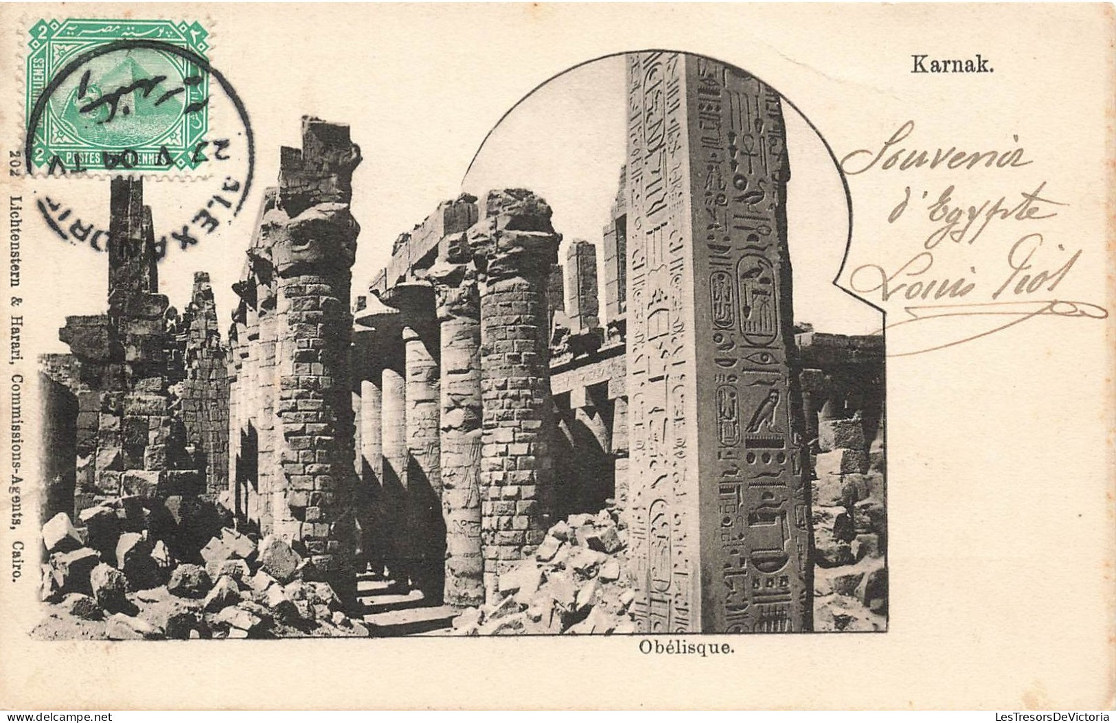 EGYPTE - Karnak - Vue Sur Les Obélisques - Carte Postale Ancienne - Otros & Sin Clasificación