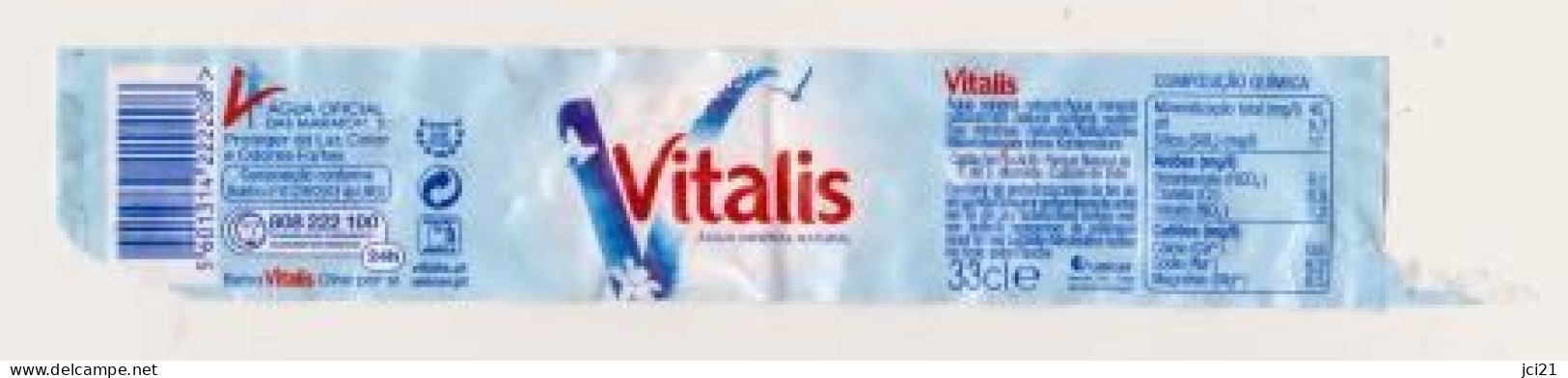 Étiquette D'eau Minérale 33cl " VITALIS " Portugal _Ee26 - Altri & Non Classificati