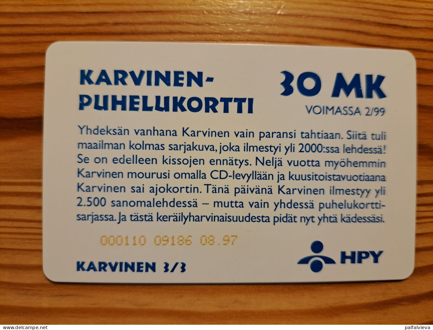 Phonecard Finland, HPY - Garfield - Finland