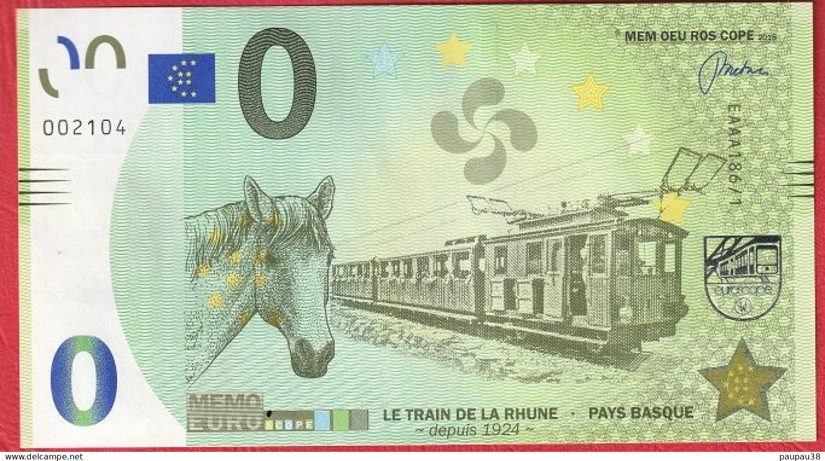 N° 30 LE TRAIN DE LA RHUNE DEPUIS 1924 N° 002104 - Privéproeven