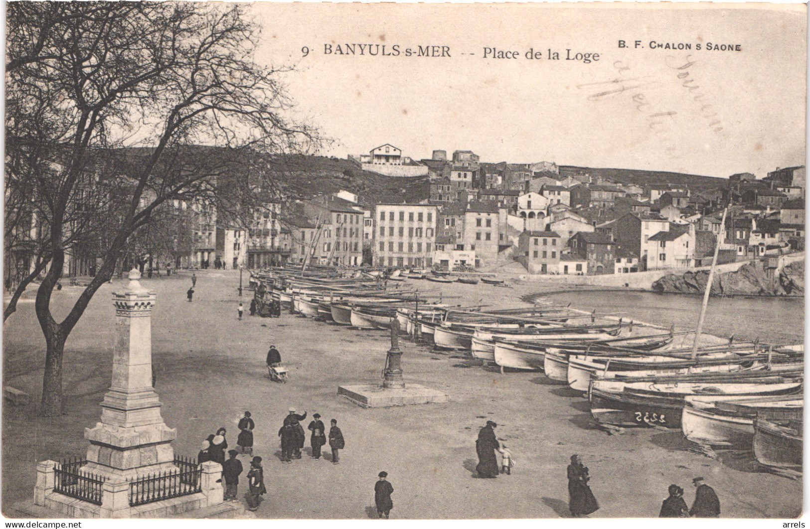 FR66 BANYULS SUR MER - Bf Chalon 9 - Place De La Loge - Barques De Pêche - Animée - Belle - Banyuls Sur Mer