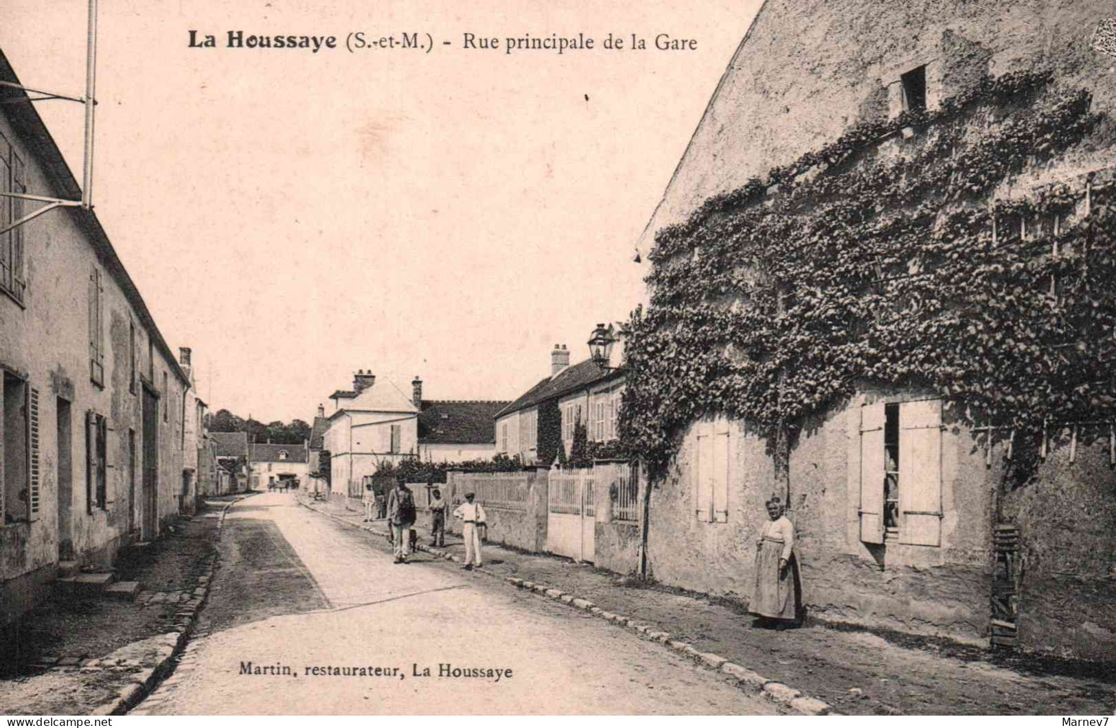 77 Seine Et Marne - CPA - LA HOUSSAYE - Rue Principale De La Gare - 1916 - Other & Unclassified